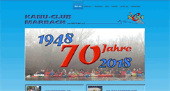 Desktop Screenshot of kanuclubmarbach.de